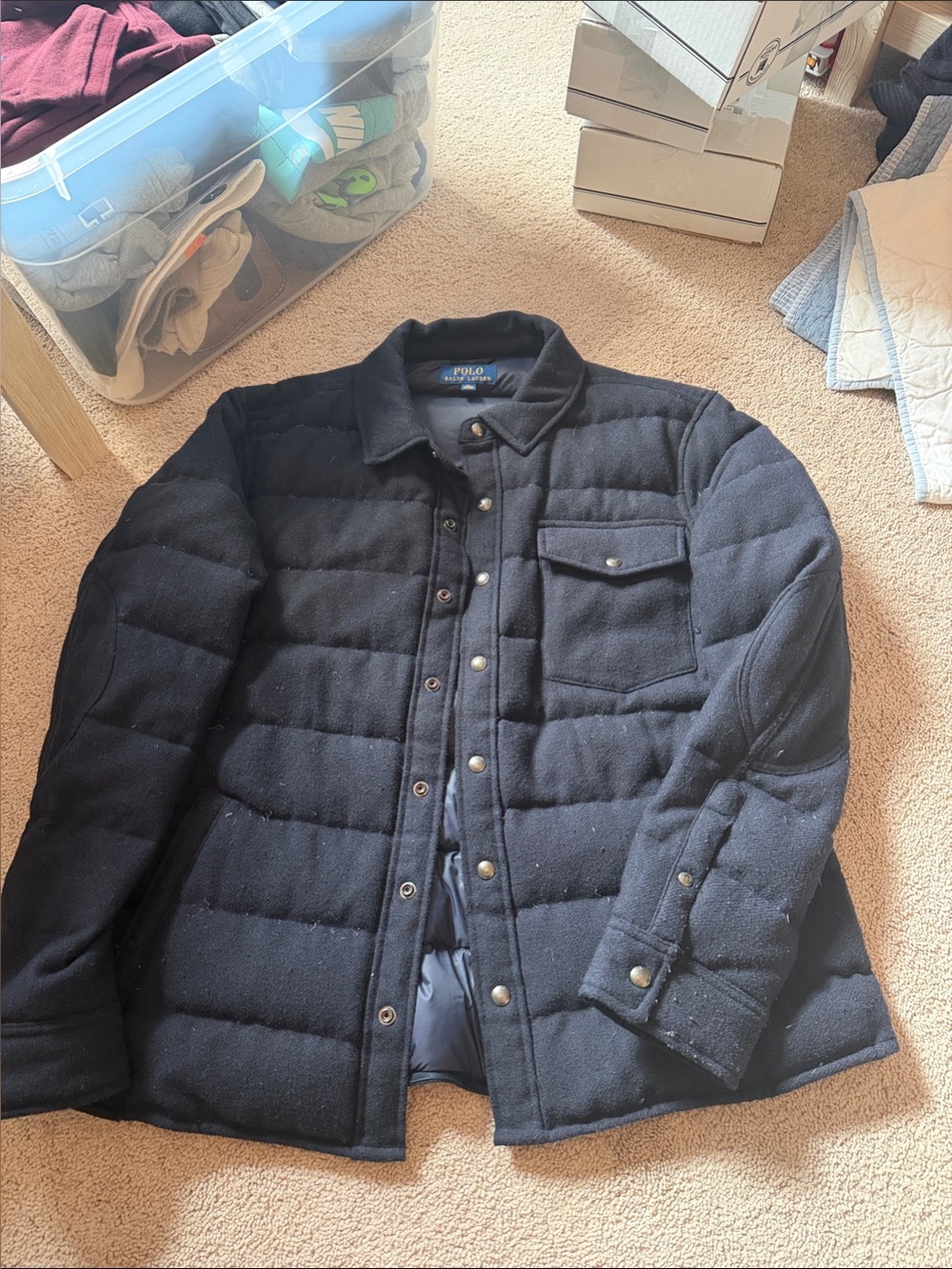 Polo by Ralph Lauren Navy Quilted Puffer Jacket